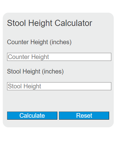 stool height calculator