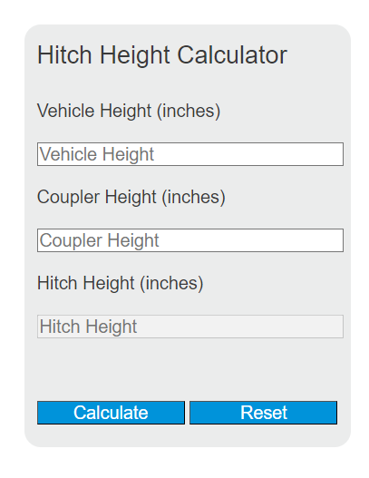 Hitch Height Calculator