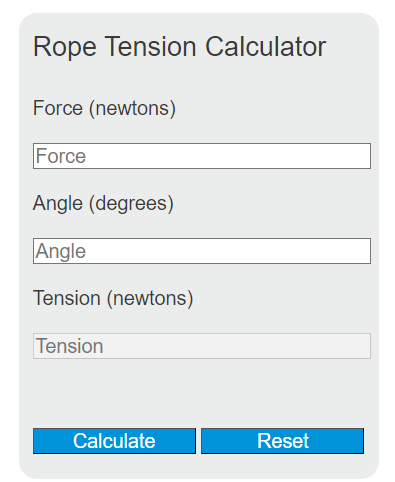 rope tension calculator
