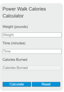 Power Walk Calories Calculator - Calculator Academy