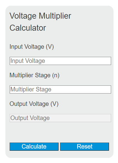 voltage multiplier calculator