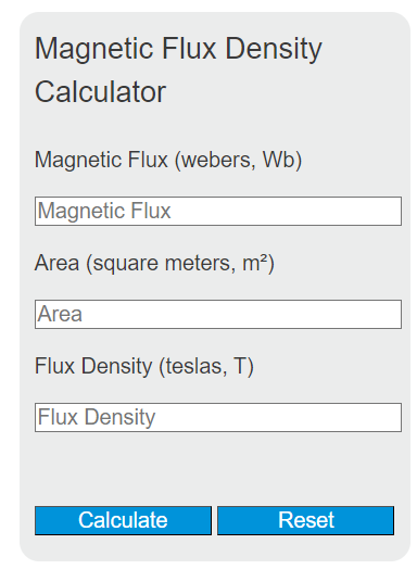magnetic flux density calculator