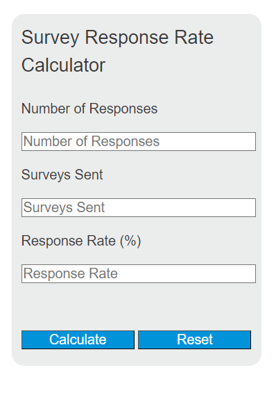 survey response rate calculator