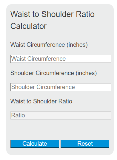 waist to shoulder ratio calculator