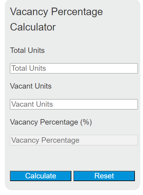 vacancy percentage calculator