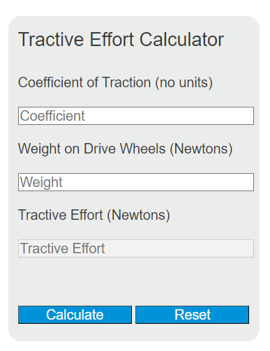 tractive effort calculator