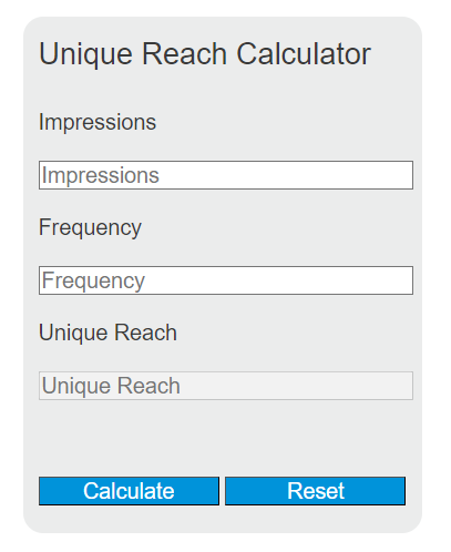 unique reach calculator