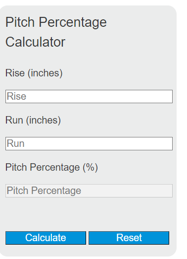 pitch percentage calculator