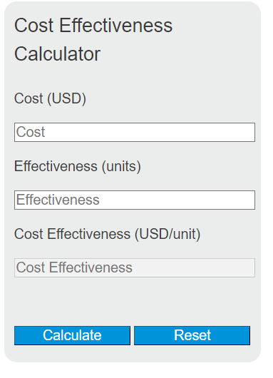 cost effectiveness calculator