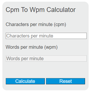 cpm to wpm calculator