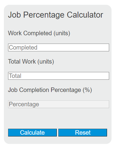 job percentage calculator