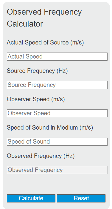 observed frequency calculator