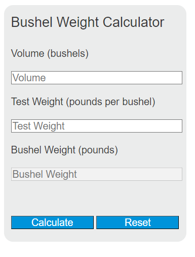 bushel weight calculator
