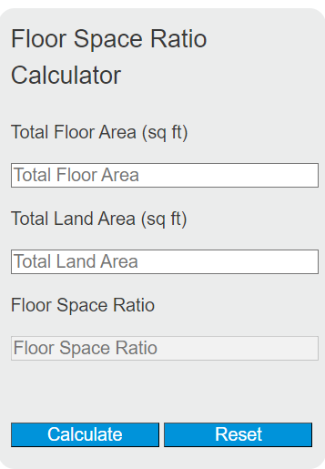 floor space ratio calculator