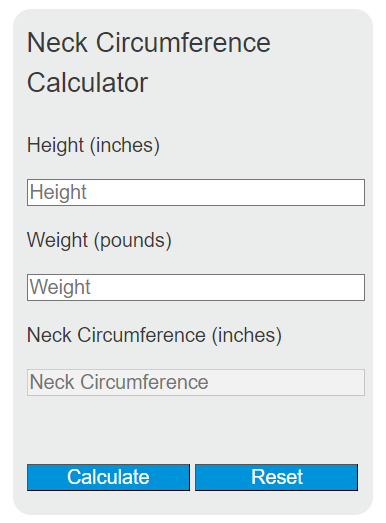 neck circumference calculator