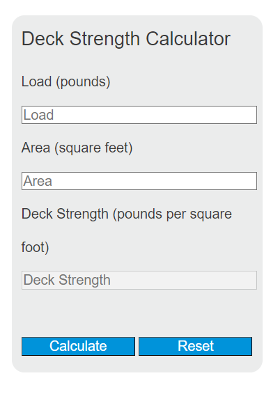 deck strength calculator