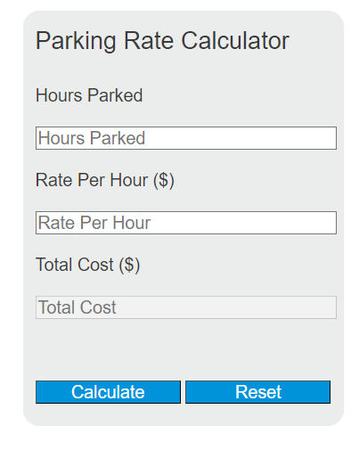 parking rate calculator