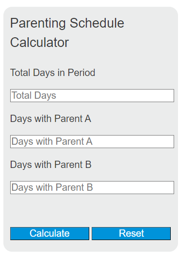 parenting schedule calculator
