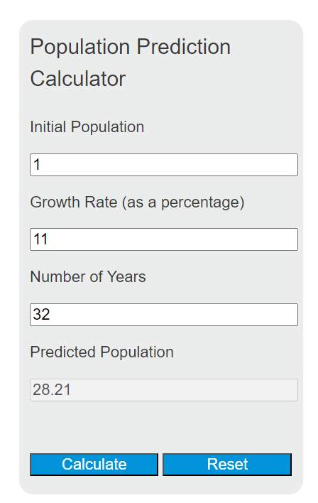 population prediction calculator