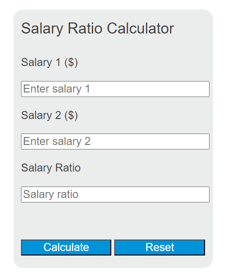 salary ratio calculator