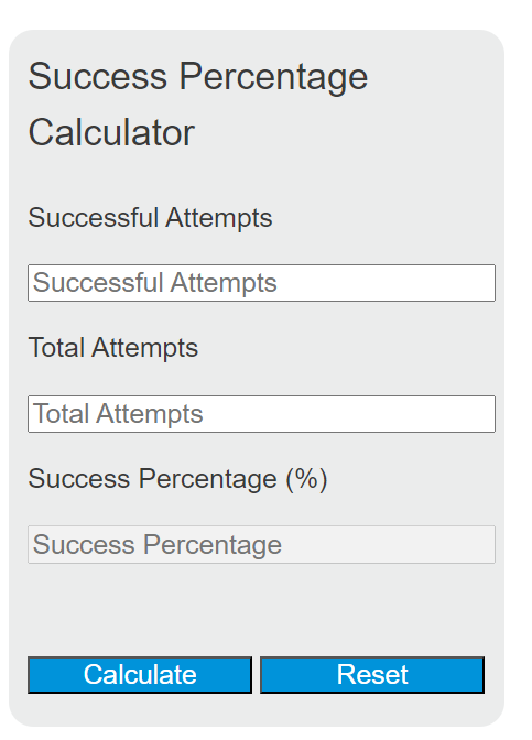 success percentage calculator