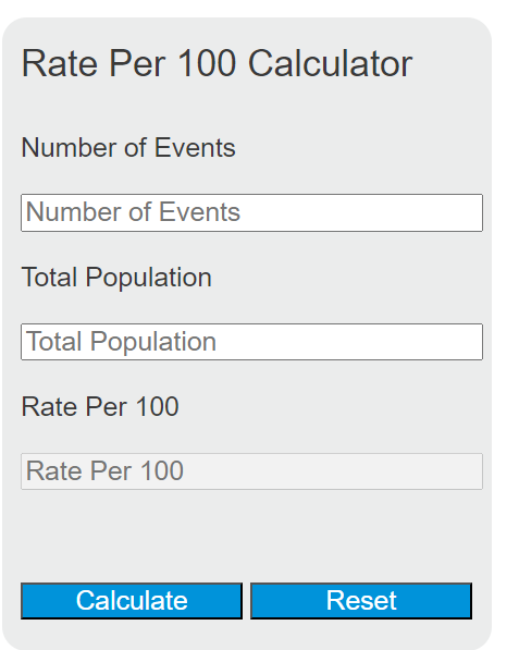 rate per 100 calculator