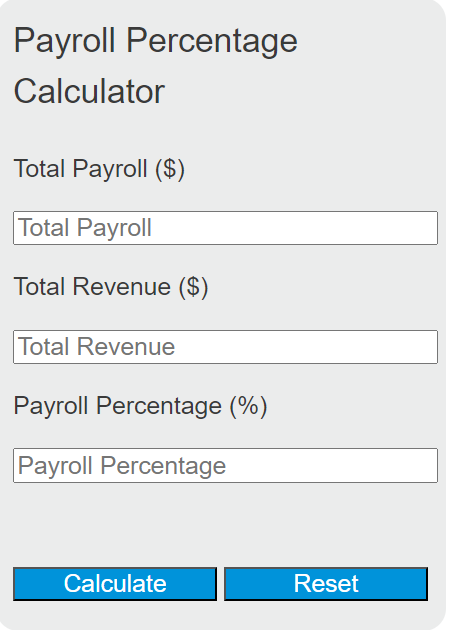 payroll percentage calculator
