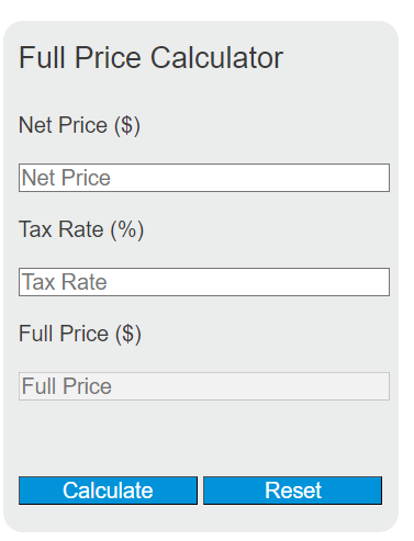full price calculator