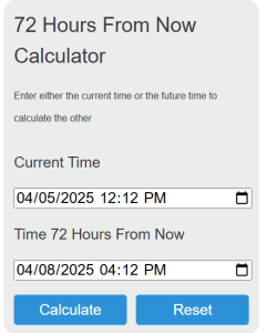 What is 72 Hours From Now? + Calculator - Calculator Academy