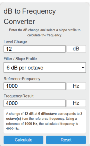 db to frequency Converter - Calculator Academy
