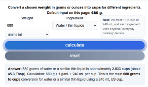 680 grams to cups - Calculator Academy