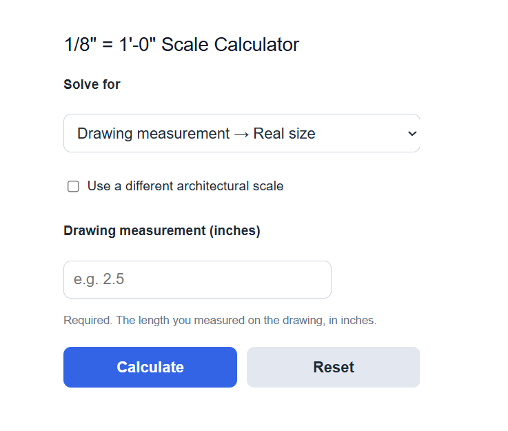 1 8 1 Scale Calculator
