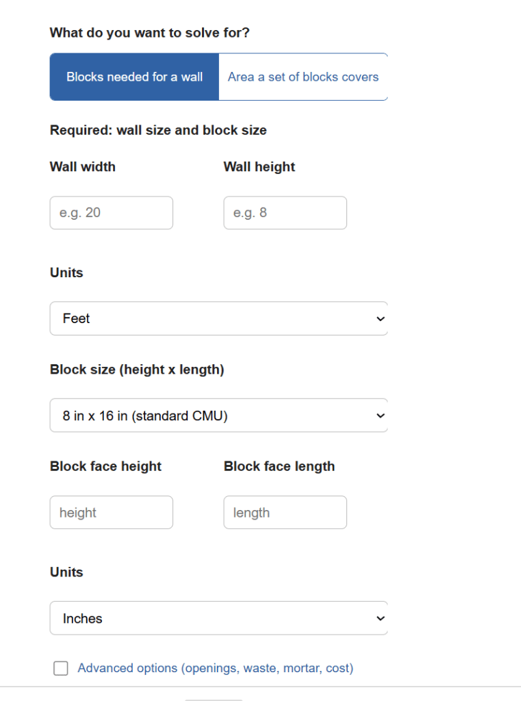 Block Calculator