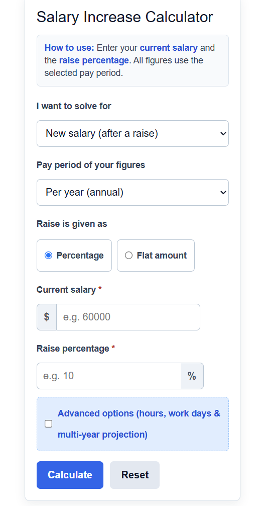 Salary Increase Calculator