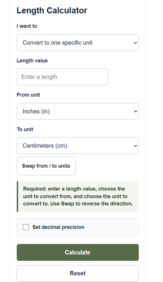 Length Calculator