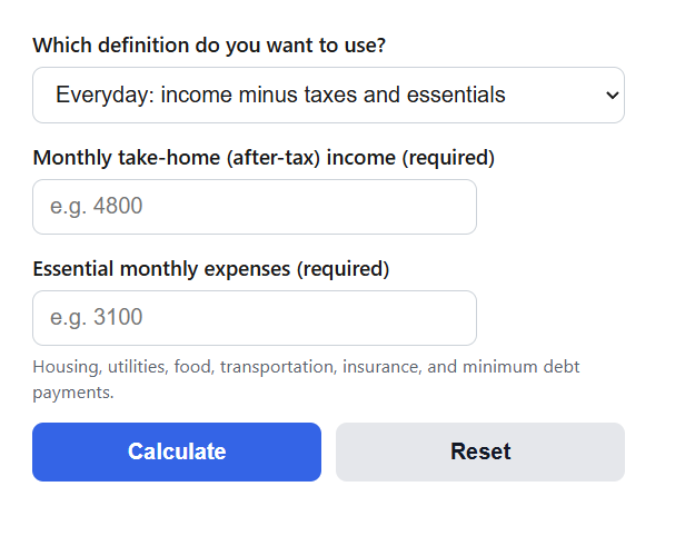 Discretionary Income Calculator