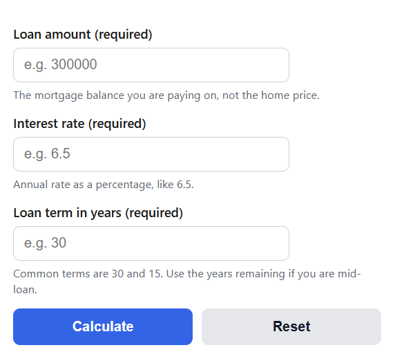 Biweekly Mortgage Payment Calculator