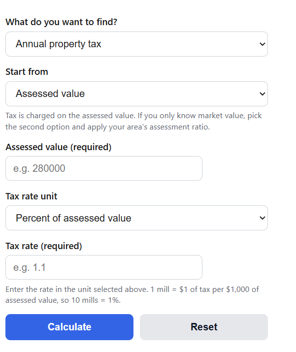 Property Tax Calculator