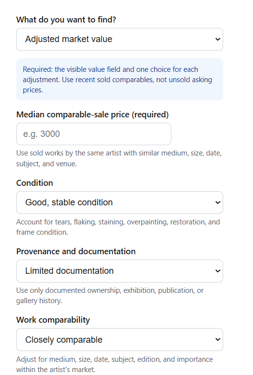 Artwork Value Calculator
