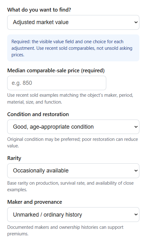 Antique Value Calculator