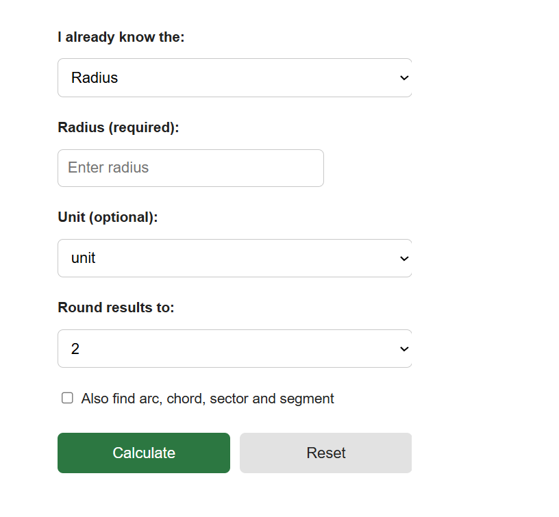 Circle Calculator