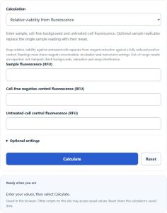 AlamarBlue Cell Viability and Percent Reduction Calculator - Calculator ...