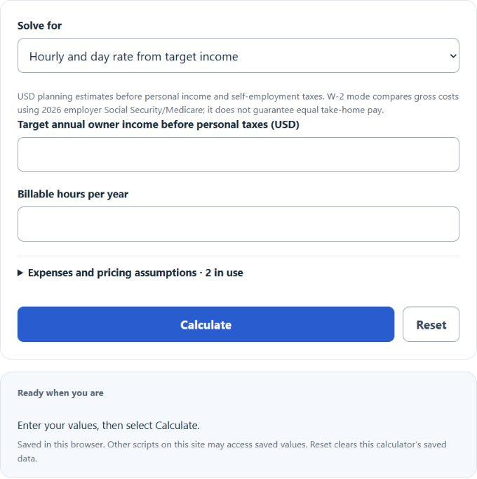 Contractor Calculator screenshot