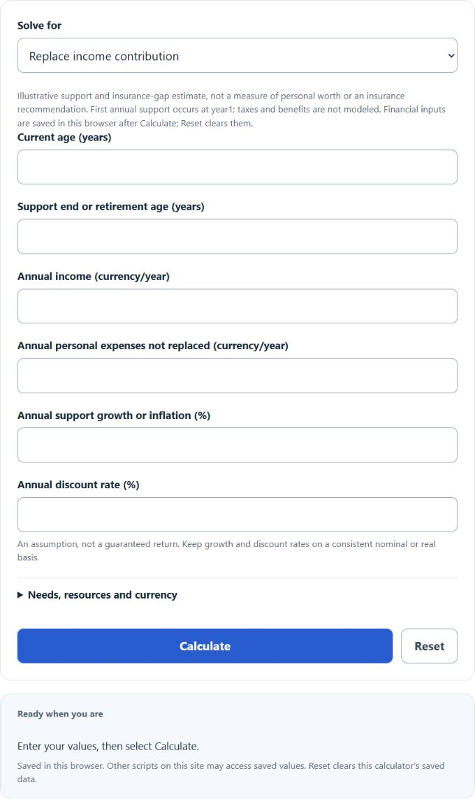 Human Life Value Calculator screenshot