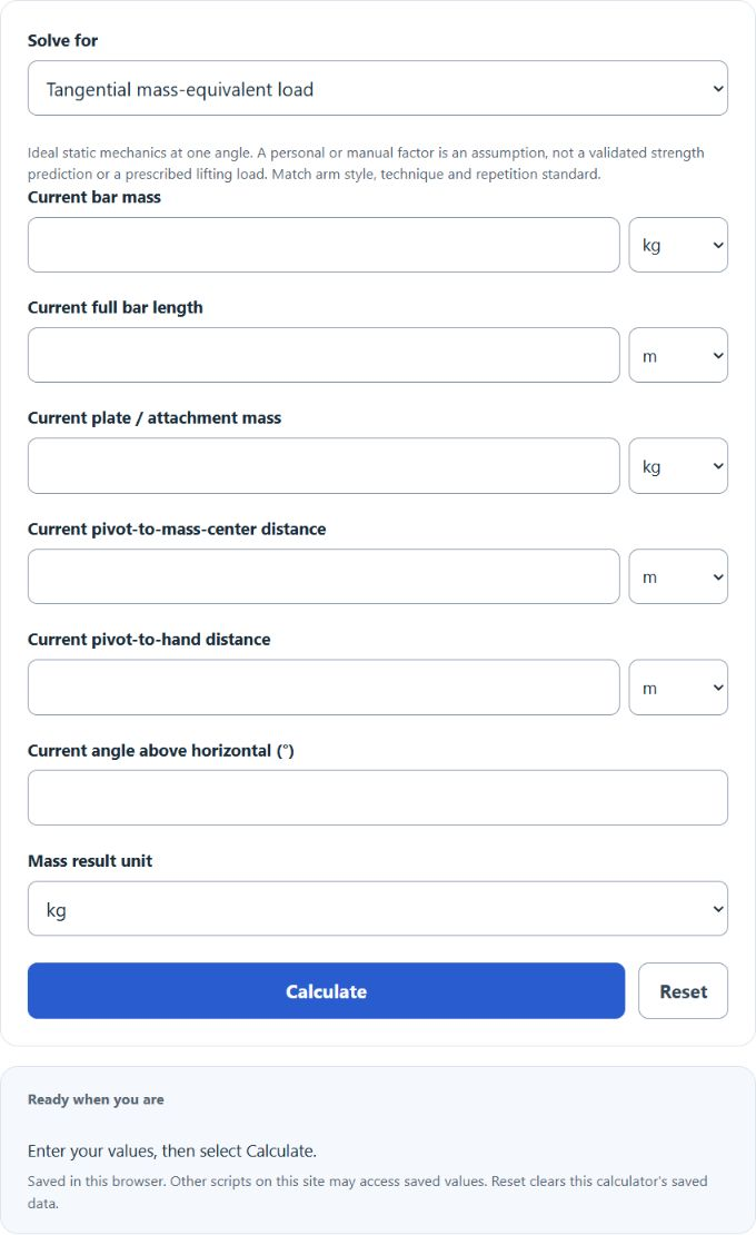 Landmine Press To Overhead Press Calculator screenshot