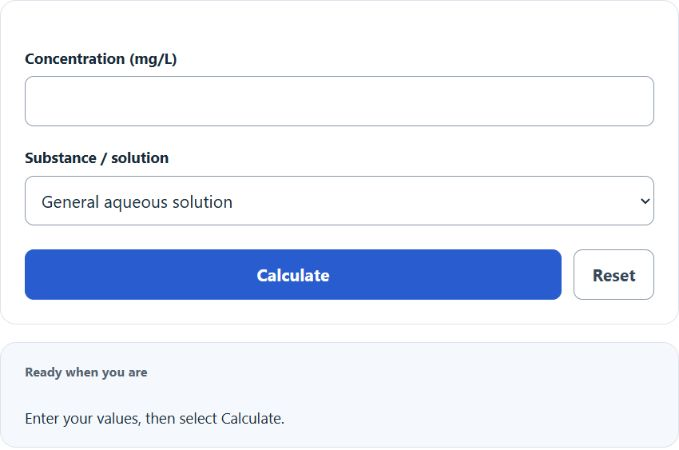 mg/l to mcg/ml Converter screenshot