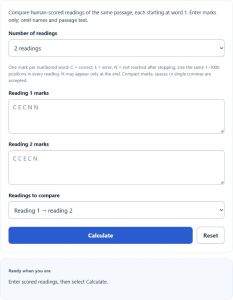 Statistical Methods 1 Math Examples Repeated-Reading Error Comparison Calculator - Calculator Academy